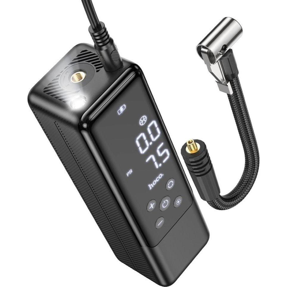 Hoco, Compressore, - Car Air Pump May (ZP5) - for Car, Motorcycle, Bike and Basketball, 3.5bar - Black