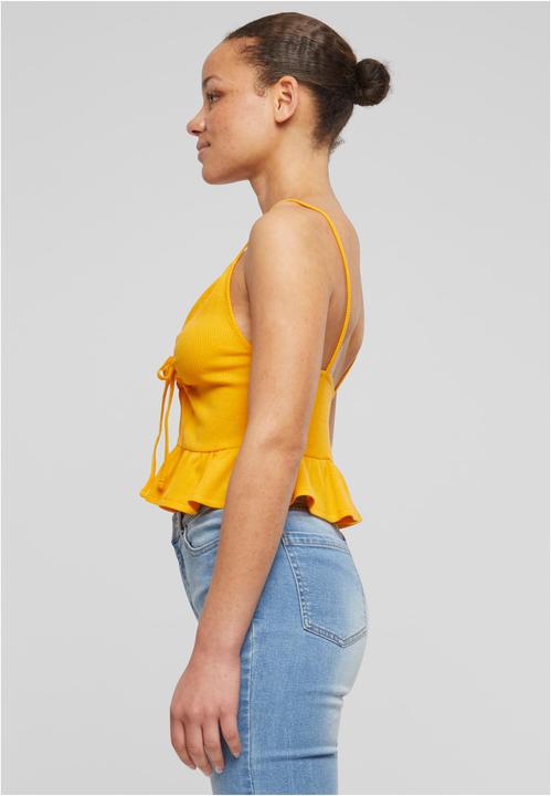 Produktbild Urban Classics Ladies Waffle Pique Ruffle Top - 137877 (4XL)