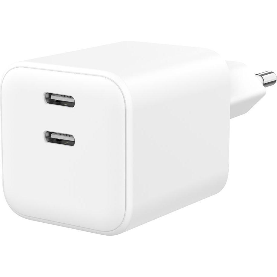 Gear Charger 220V 2xUSB-C (65 W, 2 porte), Caricatore USB, Bianco