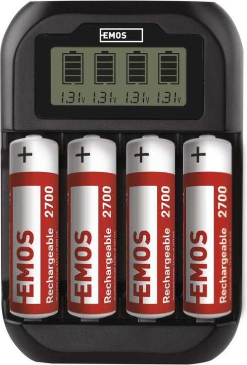 Immagine prodotto Emos InteligentnÃ nabÃjeÄka BCN-41D + 4xAA (4 pz., AAA, Batteria + Caricabatterie)