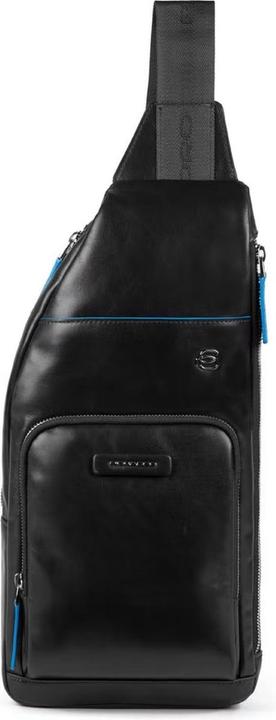 Actual product image Piquadro Blue Square Mono Sling Bag Black