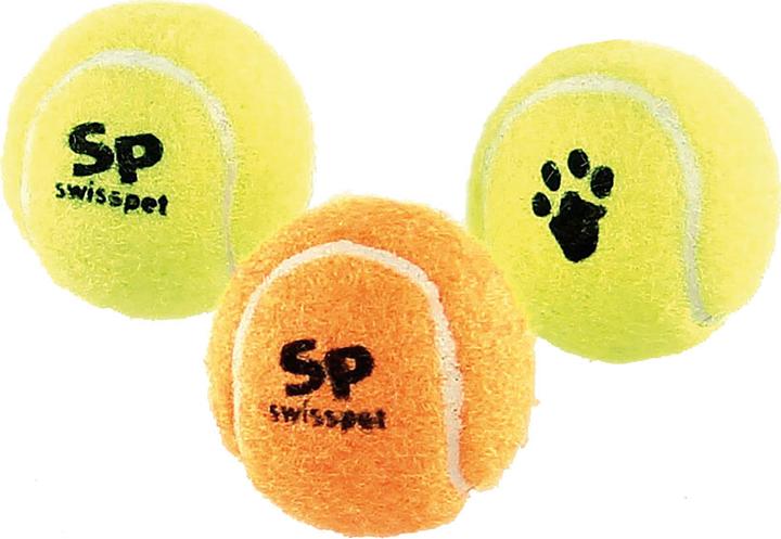 Swisspet Gummi Tennisball 3 Stück (Ballspielzeug Hund)