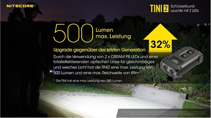 Productafbeelding Nitecore TINI2 (4.70 cm, 500 lm)