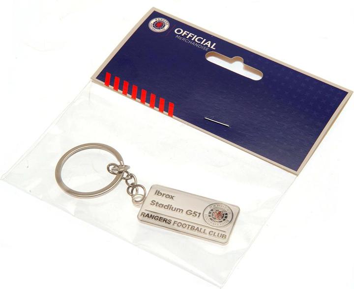 Actual product image Rangers FC Street Sign Embossed Keyring