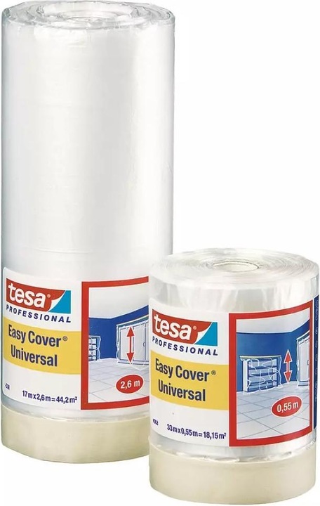 Actual product image tesa Painter's tape PROFESSIONAL, painter's tape incl. masking film (33 m, 1400 mm)