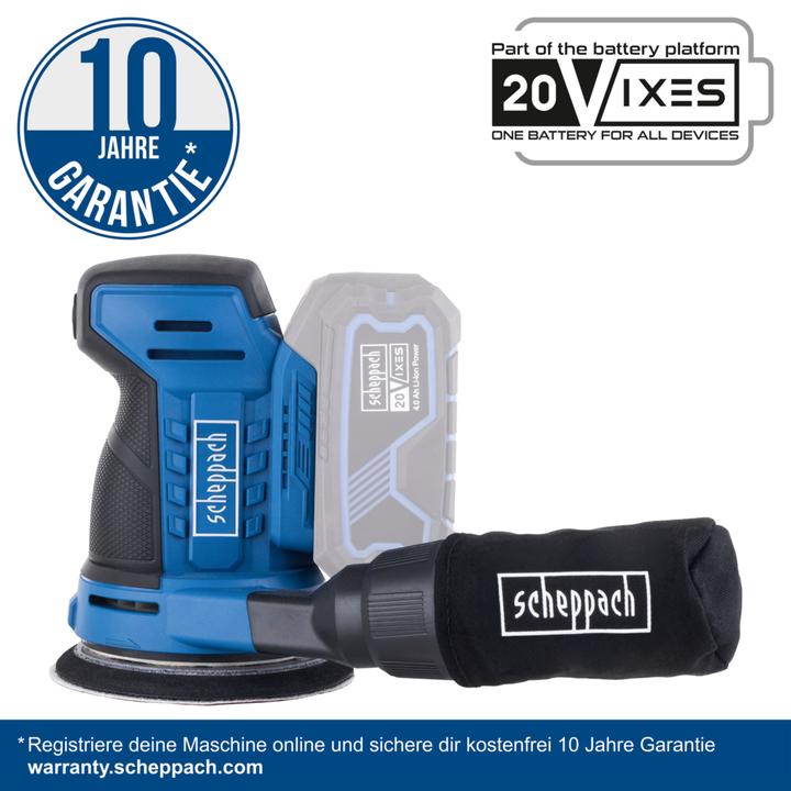 Actual product image Scheppach C-OBS125-X cordless random orbit sander (DIY) (Eccentric grinder)