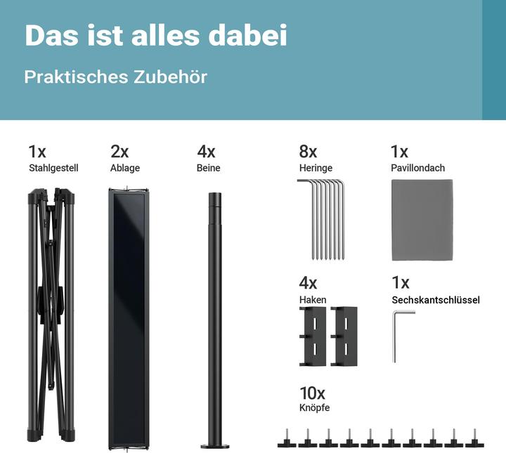 Actual product image Wiltec Faltpavillon (152 cm, 245 cm)