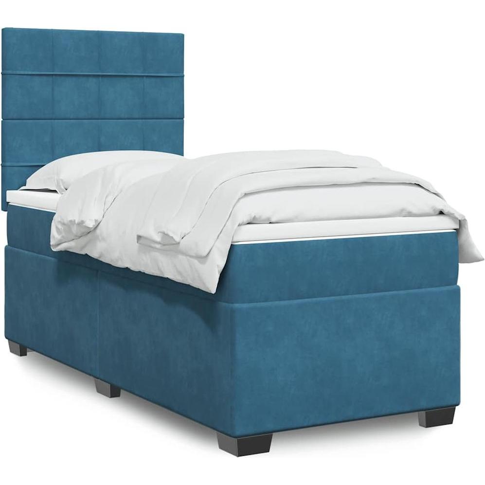 VidaXL, Bett, Bo x springbett mit Matratze 120 x 200 cm Samt (120 x 200 cm)