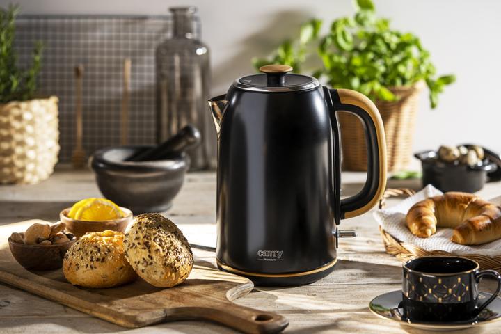 Produktbild Adler Camry CR 1342 Electric, 2200 W, 1.7 L, Stainless steel, 360 ° rotational base, Black (1.70 l)