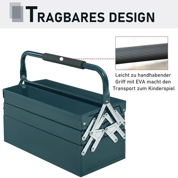 Actual product image Durhand Toolbox 5 compartment design