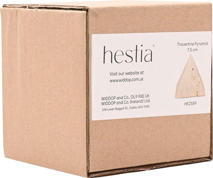 Actual product image Hestia Travertine Pyramid Ornament