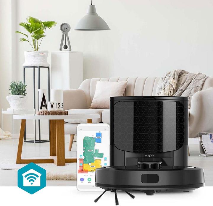 Produktbild Nedis SmartLife Roboter-Staubsauger Laser-Navigation | Wi-Fi | Kapazität Auffangbehälter: 0.6 l | Au (Saugwischroboter)