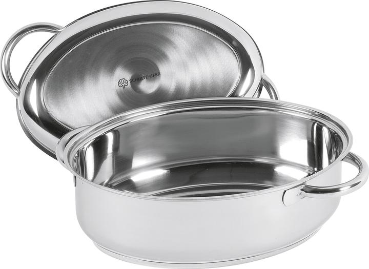 Image du produit Schulte-Ufer Multibraises ovale 6,5 litres Ø34cm Acier inoxydable (34 cm, Cocotte + faitout, Acier inoxydable)