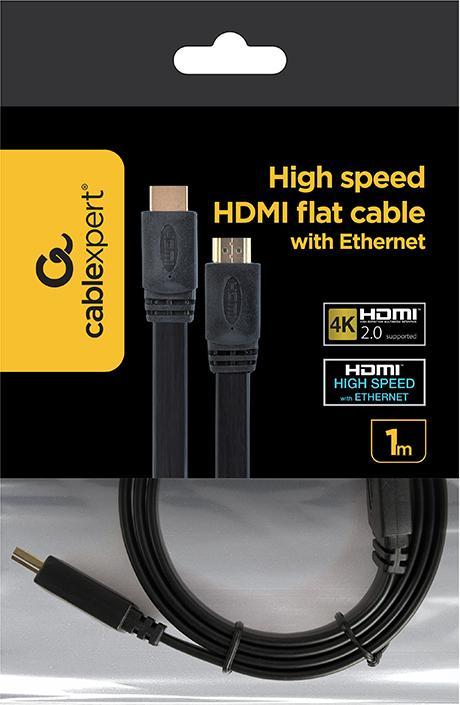 Actual product image Gembird CC-HDMI4F-1M HDMI Cable HDMI Type A (Standard) (1 m, HDMI, 2.0)