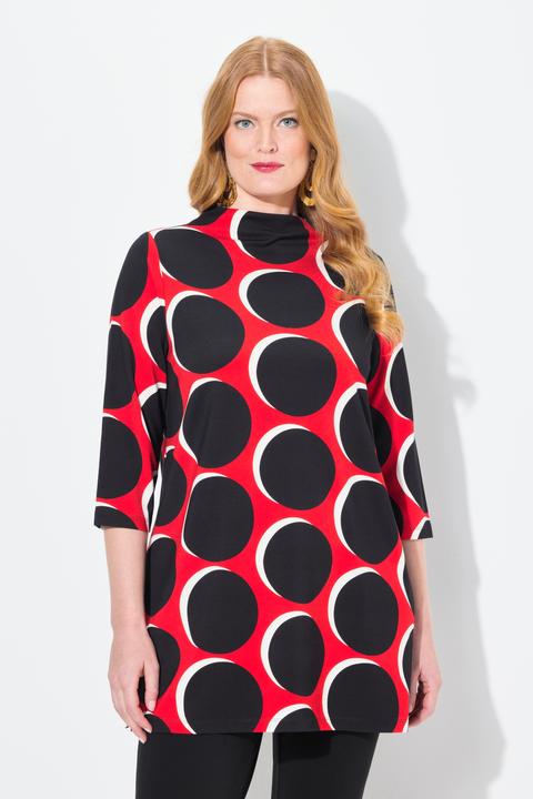 Produktbild Ulla Popken Sweatshirt, Punkte, A-Linie, Stehkragen, 3/4-Arm (42, 44)
