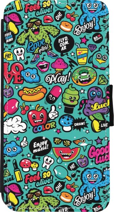 Actual product image PhoneLook Coque Wallet noir Cartoons old school (Apple iPhone XR)