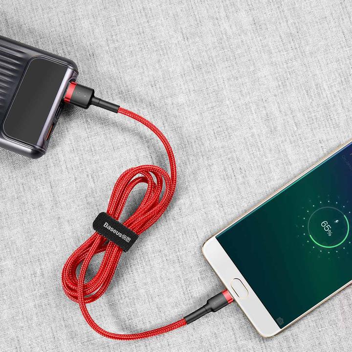Immagine prodotto Baseus Cavo cafule USB per Micro 2.4A 1M Rosso+Rosso (1 m, USB 2.0)