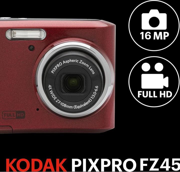 Produktbild Kodak Friendly Zoom FZ45 (27 - 108 mm, 16.35 Mpx, 1/2,3'')