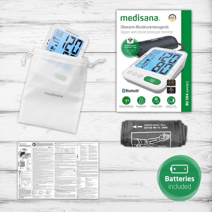Actual product image Medisana BU 584 connect Upper arm blood pressure monitor large cuff 23-43 cm (Blood pressure monitor upper arm)