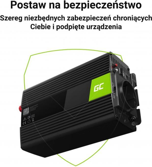 Actual product image GreenCell Voltage Car Inverter 24V to 230V 300W/600W Full Sine wave