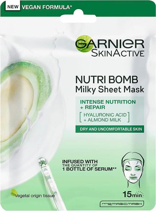 Actual product image Garnier Skinactive Nutri Bomb Nourishing Repair Mask 1 Unit