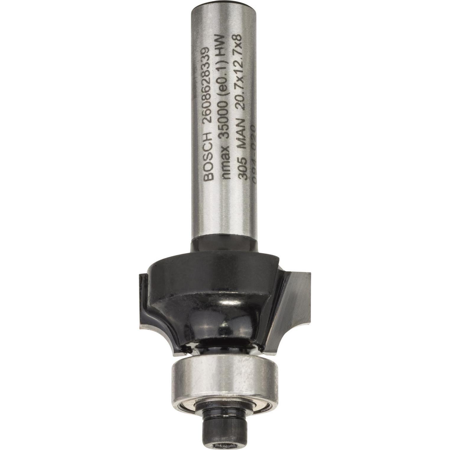 Bosch Professional Zubehör, Fräser, Abrundfräser, 8 mm, R1 4 mm, L 10,5 mm, G 53 mm