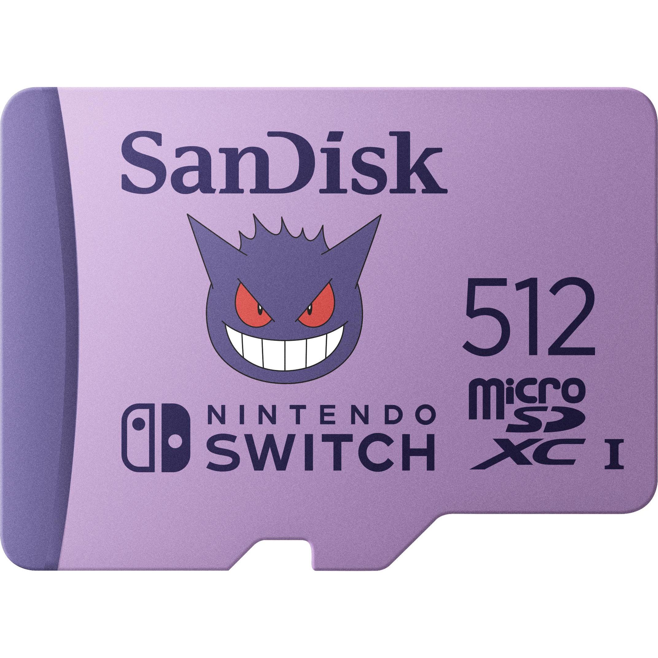 SanDisk Nintendo Pokemon Ectoplasm (512 GB, microSDXC, U3, UHS-I), Speicherkarte, Violett