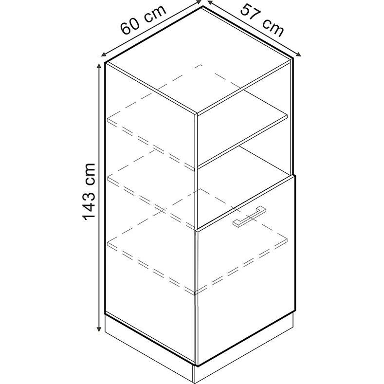 Thumbnail - Vicco, Regal, Vorratsschrank R-Line (60 x 57.5 x 143 cm)