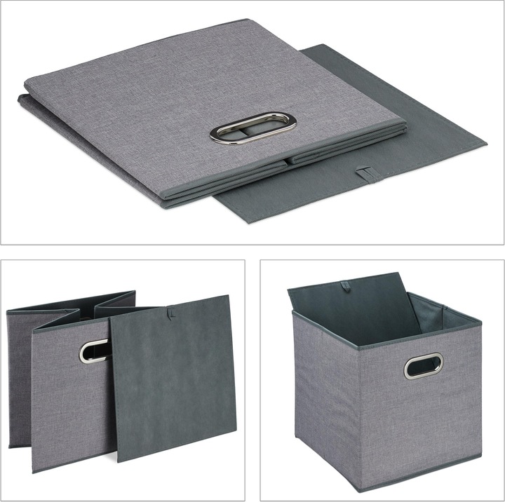 Produktbild Relaxdays 2x Aufbewahrungsbox (33 x 33 x 32 cm, 35.38 l)