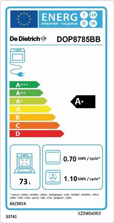 Energie-Label De Dietrich DOP 8785 BB