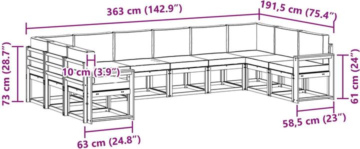 Produktbild vidaXL Outdoor-Sofa