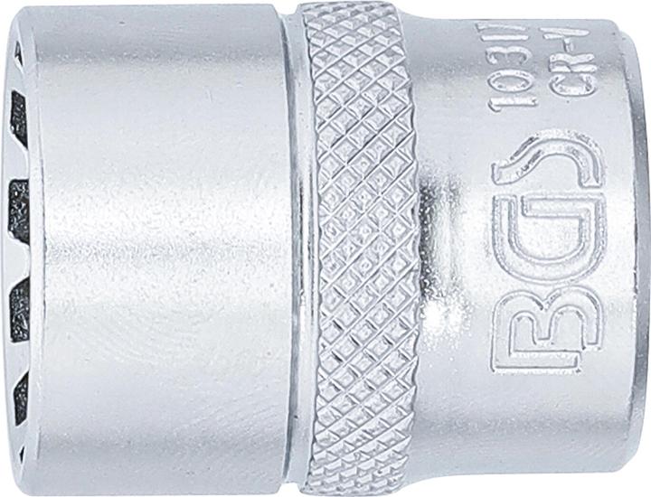 Produktbild BGS Steckschlüssel-Einsatz Gear Lock Antrieb Innenvierkant 10 mm (3/8") SW 17 mm (17 mm)