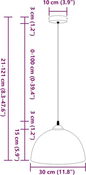 Produktbild vidaXL Pendelleuchte (E27)