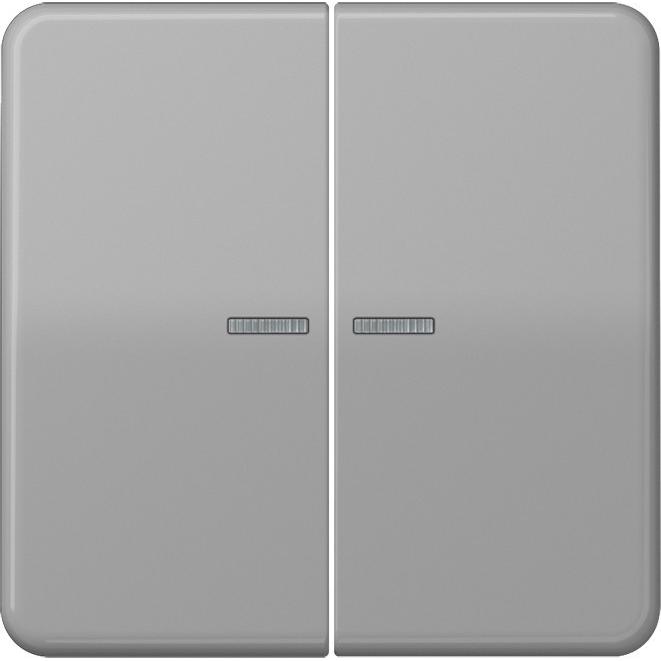 JUNG Wippe 2t Schalter CD gr glz Lichtausl CD595KO5BFGR, Taster + Schalter, Grau
