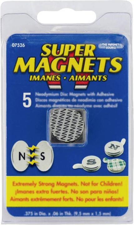 Produktbild Eneroid BLANKO NeodymiummagnetSet 5 Stück 19 x 1,5 mm mit Klebeseite (5 x)