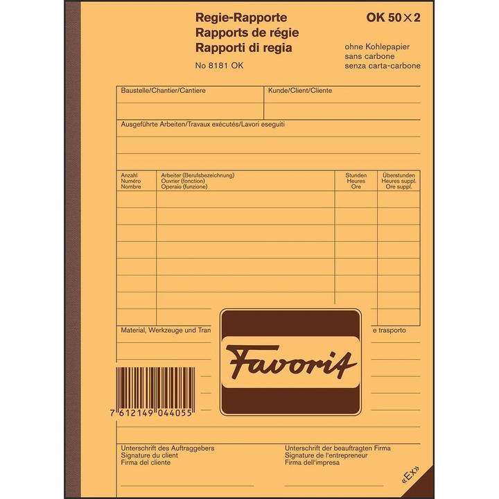 Immagine prodotto Favorit Rapporto del governo 8181OK (100 x)