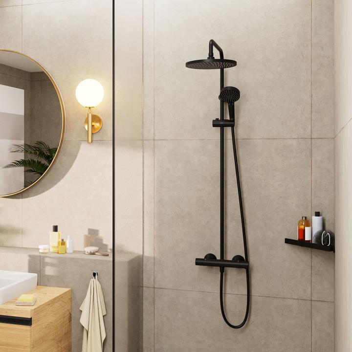 Immagine prodotto hansgrohe HG Showerpipe Vernis Blend 240, 1 getto con termostato nero opaco
