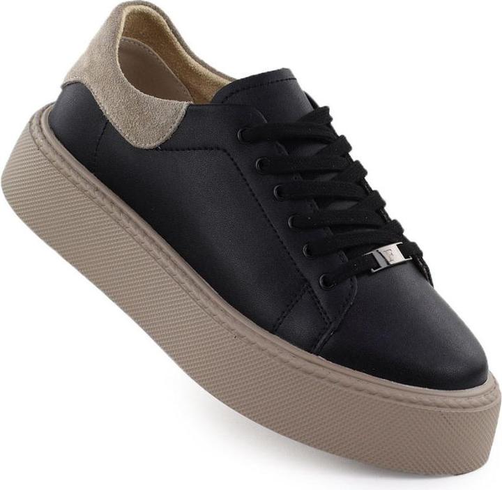 Image du produit Filippo Women's leather platform sneakers, black, DP6119 (39)