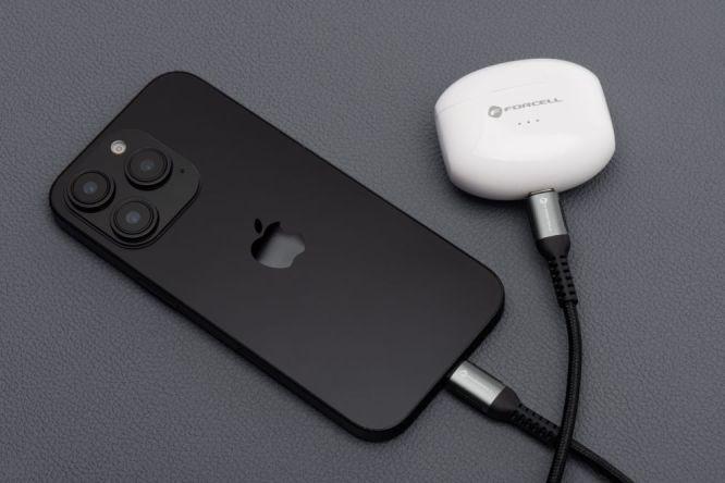 Produktbild Forcell Cable F-ENERGY C263 cable Type C to Type C QC4.0 PD 5A 240W Cafule 2 m black (2 m, 240 W)