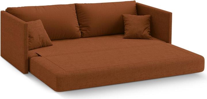 Actual product image Cosmopolitan Design Sofa With Bed Function, "Shannon", 3 Seats, Brick, 209x94x87 Made in Europe (3-seater)