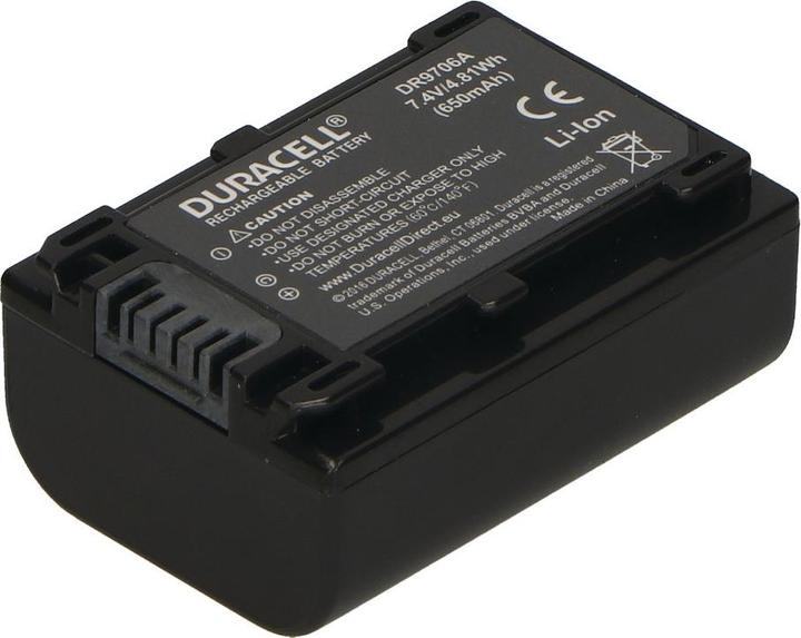 Actual product image Duracell Li-Ion battery 650 mAh for Sony NP-FV50 (Camera battery)