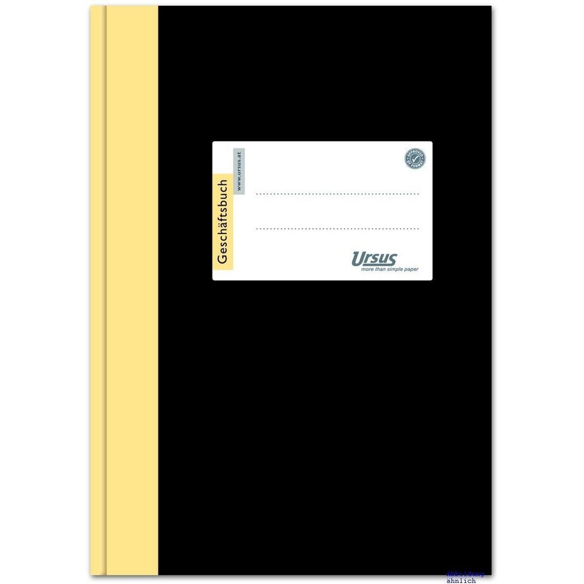 Ursus, Formular, Geschäftsbuch DIN A4 liniert, schwarz Hardcover 384 Seiten (192 x)