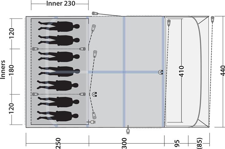 Produktbild Outwell Charleston 7 Air TC (Tunnelzelt, 49.70 kg, 7 Personen)