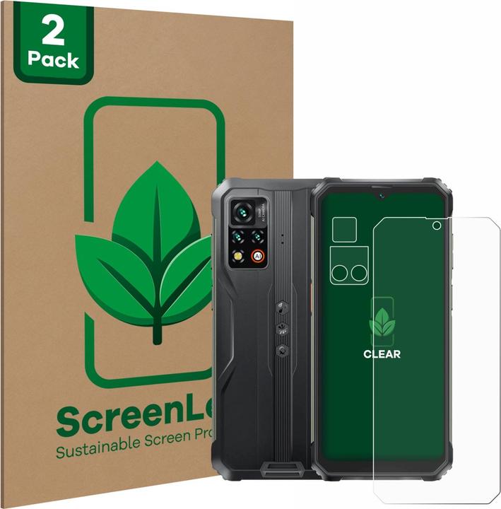 Produktbild ScreenLeaf Schutzfolie nachhaltiger Displayschutz Displayschutzfolie Folie Klar Transparent (2 Stück, Blackview BV9200)