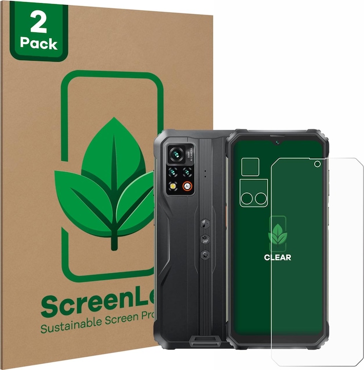 Actual product image ScreenLeaf Protective film sustainable screen protector screen protector film clear transparent (2 Piece, Blackview BV9200)