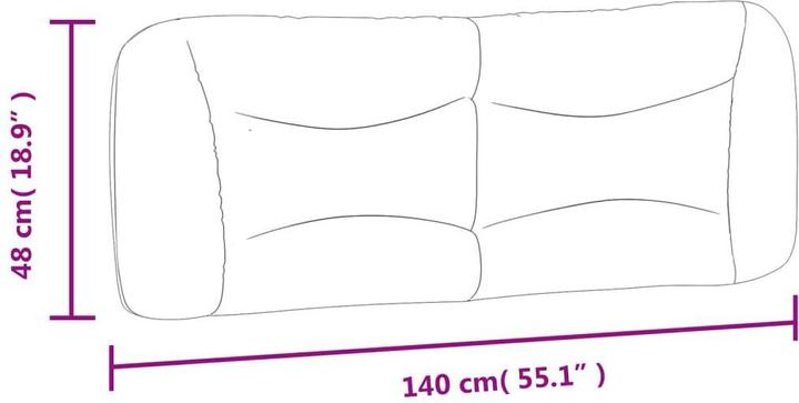 Image du produit vidaXL Kopfteil-Kissen (15 x 15 x 48 cm)