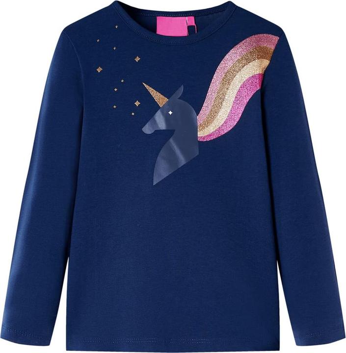 Immagine prodotto VidaXL Camicia da bambino a maniche lunghe blu navy 140,Materiale: 95 % cotone (140)