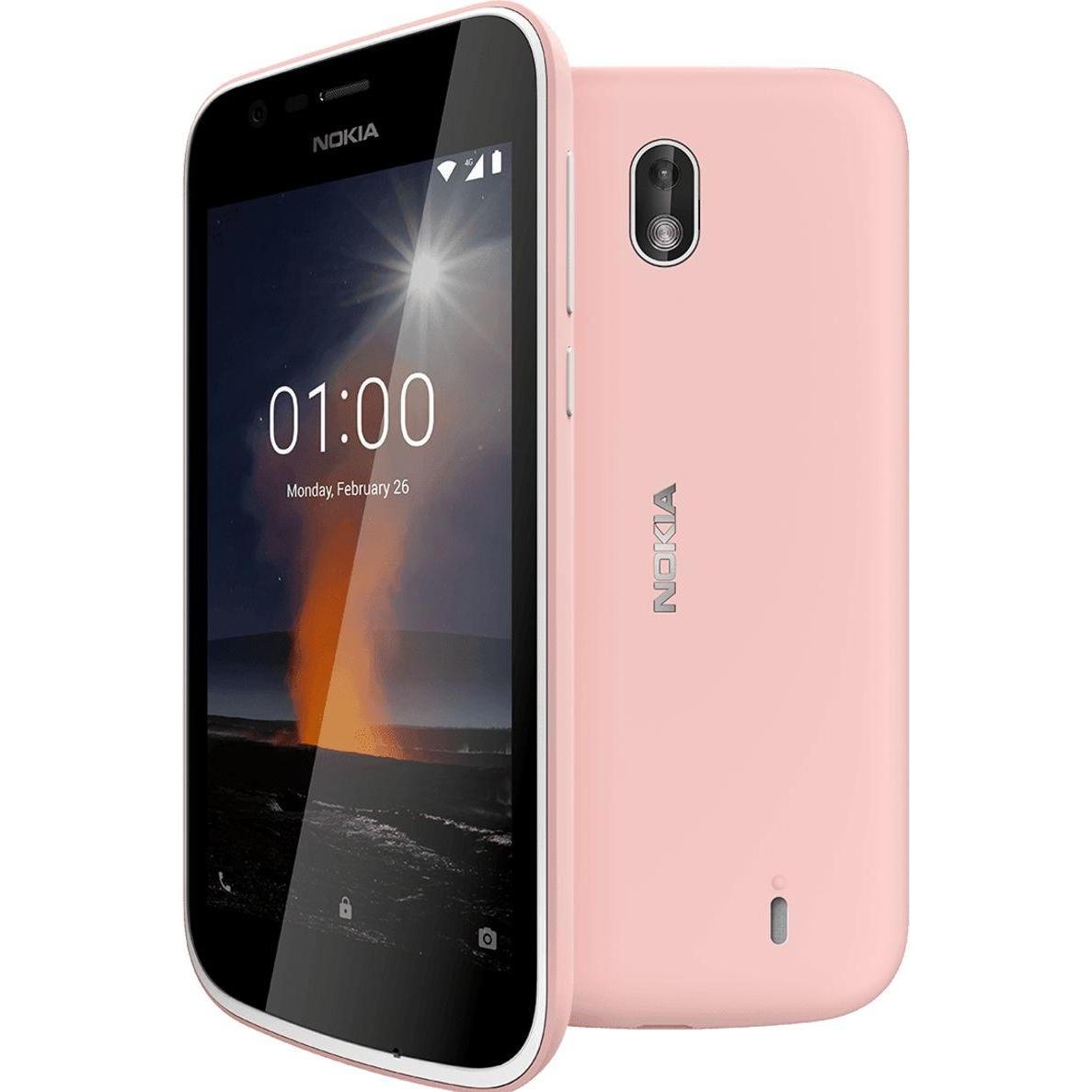 Thumbnail - Nokia 1 Backcover Gelb (Nokia 1), Smartphone Hülle, Gelb, Pink
