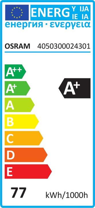 Etichetta energetica Osram Lampada al sodio lineare, 70W (R7, 6200 lm, 1x)