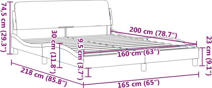 Image du produit vidaXL Bettgestell (160 x 200 cm)